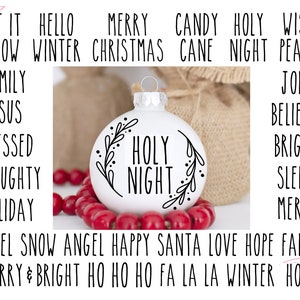 Rustic Christmas Words SVG PNG PDF, Christmas Ornament Words Svg, Farmhouse Christmas Svg, Christmas Words Svg Bundle, Christmas Svg Bundle