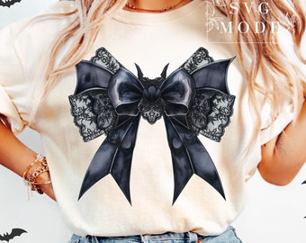 Halloween Gothic Coquette Bow PNG, Retro Halloween Png, Black Coquette Bow Png, Gothic Png, Black Bow Png, Soft Girl Png, Halloween Bow Png