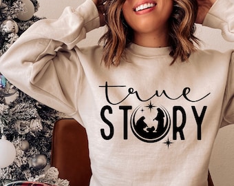 True Story SVG PNG PDF, Krippe SVG, True Story Krippe svg, Jesus Geburt svg, Christus svg, religiöse Weihnacht svg, Freude der Welt