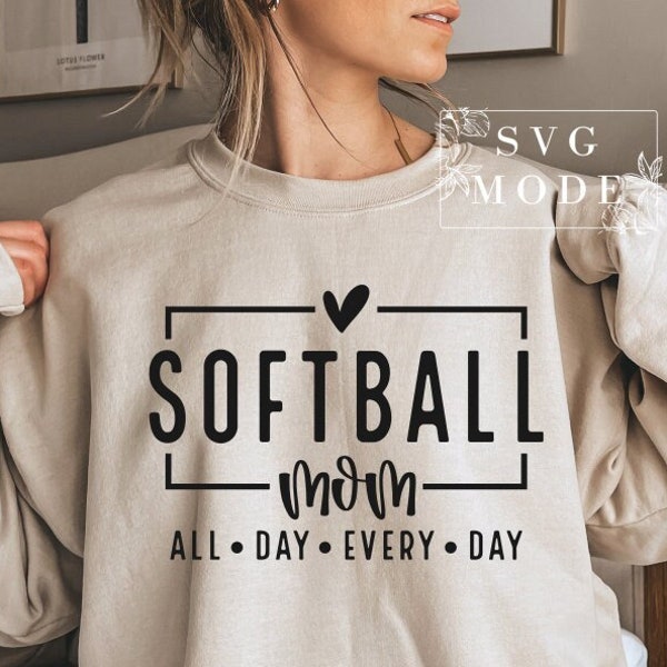 Softball Mom SVG PNG PDF, Mom Svg, Softball Svg, Mom Life Svg, Softball Mom Shirt, Game Day Svg, Softball Mom Svg File, Sports Svg