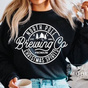 North Pole Brewing Co SVG PNG, Merry Christmas Svg, Christmas Vibes Svg, Funny Christmas Svg, Christmas Jumper Svg, Sweater Weather Svg