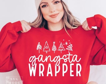 Gangsta Wrapper SVG PNG PDF, Christmas Vibes Svg, Merry Christmas Svg, Funny Christmas Svg, Christmas Svg, Christmas Jumper Svg, Winter Svg