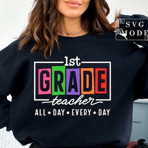 First Grade Teacher SVG PNG, Teacher Life Svg, 1st Grade Teacher Svg, Made To Teach Svg, Loved Teacher Svg, First Grade Svg, 1st Grade Svg