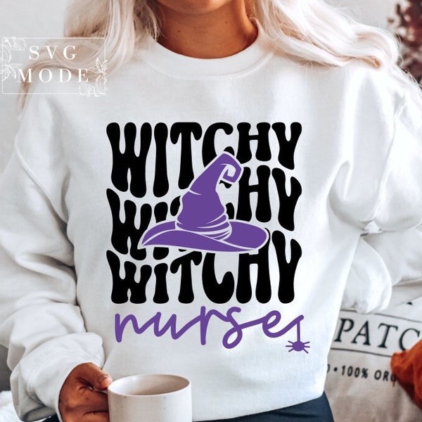 Witchy Nurse SVG PNG, Spooktacular Nurse Svg, Halloween Nurse Svg, Nurse Fall Shirt, Funny Nurse Svg, Spooky Vibes Svg, Spooky Nurse Svg