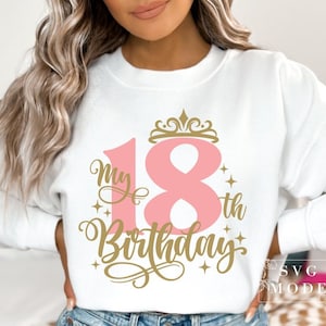 Finally 18 SVG PNG PDF, 18th Birthday Svg, Sweet 18 Shirt Svg, It's My Birthday Svg, 18th Birthday Party Svg, 18th Birthday Files For Cricut
