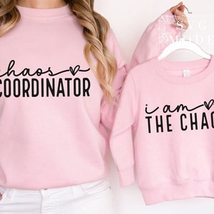 Mama and Mini SVG PNG, Mommy and Me Svg, Mommy And Me Shirt Svg, Chaos Coordinator Svg, Mother&#39;s Day Svg, Onesie Svg, Mom Mode Svg, Mom Svg