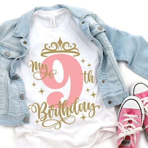 9e anniversaire SVG PNG PDF, 9e anniversaire Svg, Svg anniversaire, 9e anniversaire princesse Svg, mon 9e anniversaire Svg, c'est mon anniversaire Svg, Bonjour 9 Svg