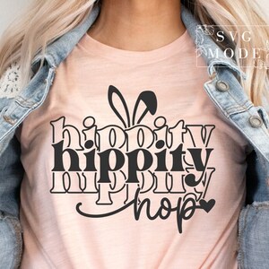 Hippity Hop SVG PNG PDF, Happy Easter Svg, Easter Bunny Svg, Kids Easter Svg, Easter Shirt Svg, Easter Svg, Easter Teacher Svg, Bunny Svg