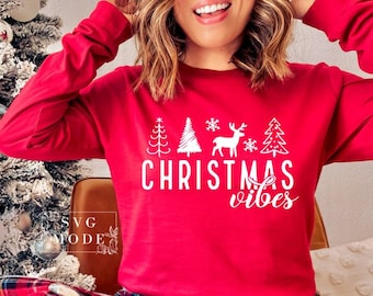 Christmas Vibes SVG PNG PDF, Christmas Shirt Svg, Christmas Gift, Funny Christmas Svg, Christmas Svg, Christmas Jumper Svg, Winter Svg