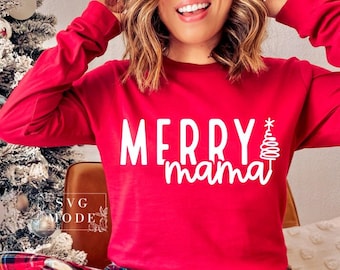 Merry Mama SVG PNG PDF, Christmas Vibes Svg, Christmas Mom Svg, Merry Christmas Svg, Christmas Svg, Christmas Jumper Svg, Winter Svg