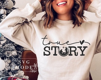 True Story SVG PNG, Krippenszene SVG, True Story Krippe SVG, Jesus Geburtsdatei, Christus Zeichen, Religiöses Weihnachtsgeschenk, Freude der Welt