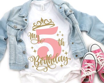5-årsdag SVG PNG PDF, 5-årsdag Svg, Födelsedag Svg, Femte födelsedag Cricut Cut-filer, Min 5-årsdag Svg, Det är min födelsedag Svg
