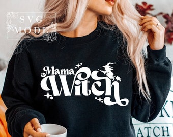 Mama Strega SVG PNG PDF, Halloween Mamma Svg, Halloween Svg, Spooky Mama Svg, Witchy Vibes Svg, Divertente Halloween Svg, Camicia Halloween Svg