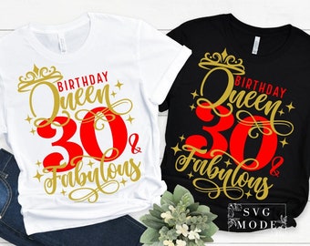Hello Thirty SVG PNG, 30th Birthday Svg, Thirty and Fabulous Svg, Thirty Svg, Birthday Queen Svg, Birthday Diva Svg, It's My Birthday Svg