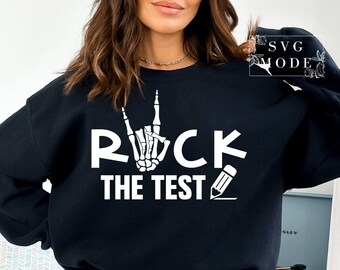 Rock the Test SVG PNG PDF, test dag leraar shirt SVG, Testing Squad SVG, test dag SVG, testen SVG, afstuderen SVG, school test dag SVG