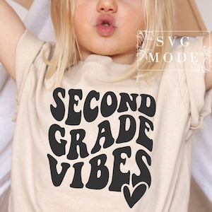 Second Grade Vibes SVG PNG PDF, Hello Second Grade Svg, Teacher Svg, First Day of School Svg, Hello School Svg, Game On Second Grade Svg