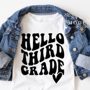 Third Grade Vibes SVG PNG PDF, Hello Third Grade Svg, Teacher Svg, First Day of School Svg, Hello School Svg, Game On Third Grade Svg