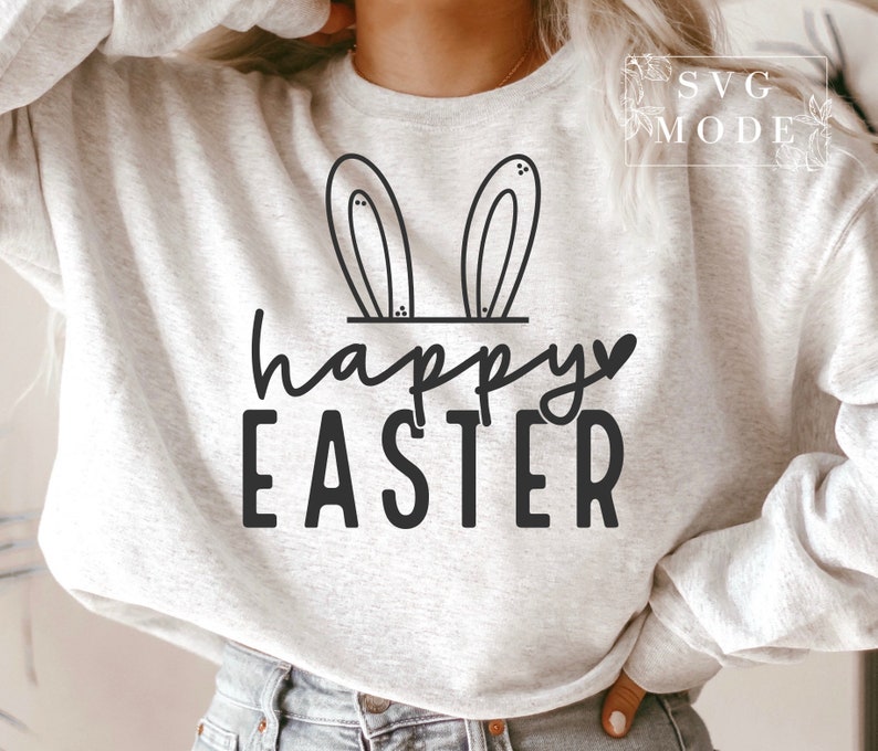 Happy Easter SVG PNG PDF, Easter Vibes Svg, Bunny Svg, Kids Easter Svg, Easter Shirt Svg, Easter Svg, Easter Squad Svg, Easter Bunny Svg imagem 3