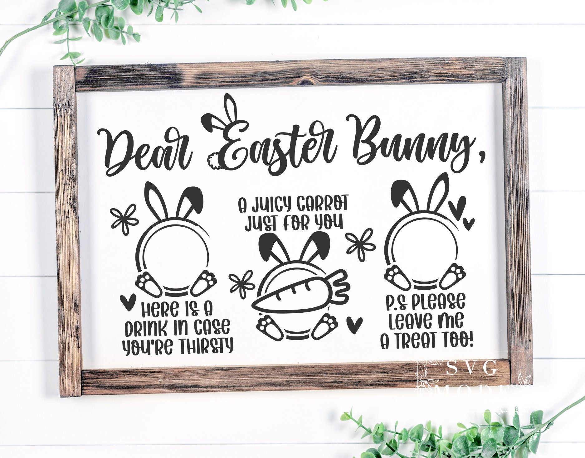 Easter Bunny Tray SVG PNG PDF Easter Svg Dear Easter Cookie - Etsy