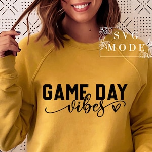 Game Day Vibes SVG PNG PDF, Game Day Svg, Football Svg, Game Day T-Shirt, Football Mom Svg, Sports T-Shirt Svg, Game Day Vibes T-Shirt Svg