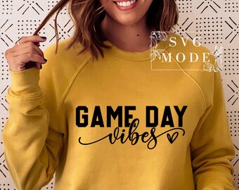 Game Day Vibes SVG PNG PDF, Game Day Svg, Football Svg, Game Day T-Shirt, Football Mom Svg, Sports T-Shirt Svg, Game Day Vibes T-Shirt Svg