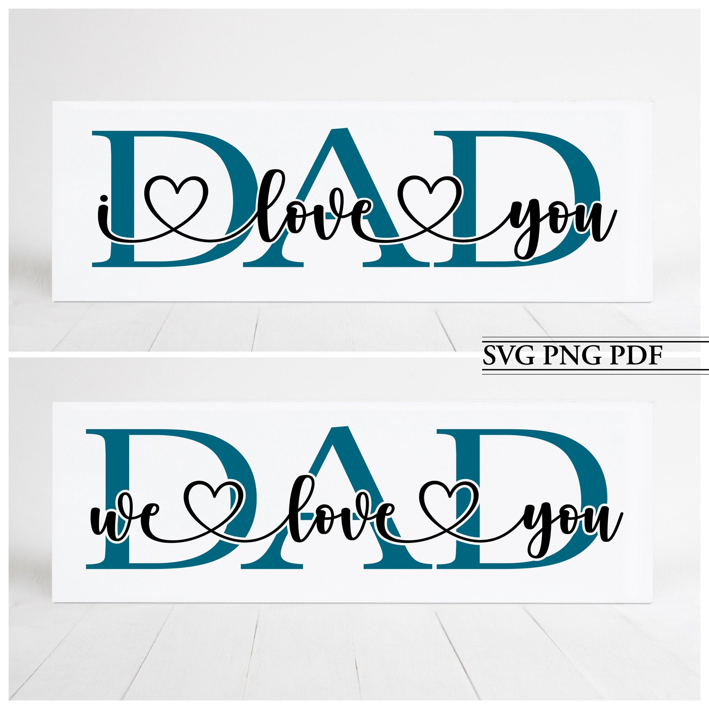 Wir lieben dich Papa SVG PNG PDF ich liebe dich Papa Fliesen Etsy