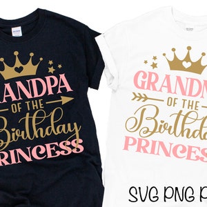 Birthday Princess Svg Bundle, Mom of the Birthday Princess, Dad of the ...