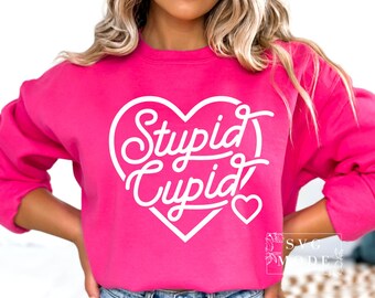 Stupid Cupid SVG PNG PDF, Funny Valentine Svg, Hello Valentine Svg, Valentine's Day Svg, Single Af, Heart Svg, Valentine Svg, Be Mine Svg