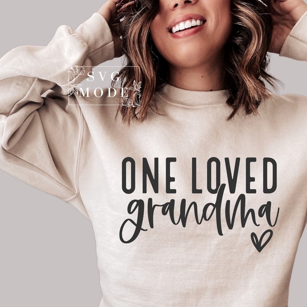 One Loved Grandma SVG PNG PDF, Mother's Day Shirt Svg, Grandma Gift, Grandma Shirt Svg, Best Grandma Svg, Grandma Life Svg, Valentine Svg