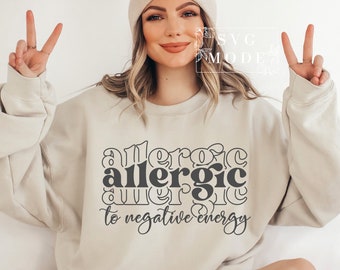 Allergisch voor negatieve energie Svg, All Good Days Svg, Positive Vibes Svg, inspirerend citaat Svg, motiverende Svg, kies Happy Svg