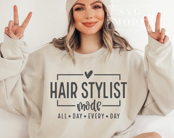 Modo estilista de cabello SVG PNG, estilista svg, peluquero svg, estilista de cabello svg, hair hustler svg, cosmetología svg, camisa de estilista svg