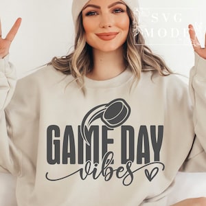 Hockey Vibes SVG PNG, Hockey Mom Svg, Game Day Vibes Svg, Mom Life Svg, Hockey Mom Shirt, Hockey Shirt Svg, Hockey Mom Svg Files, Sports Svg