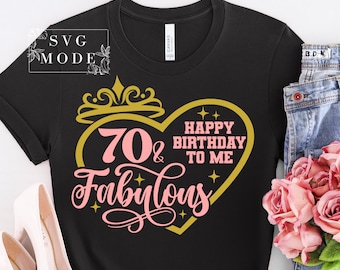 70th Birthday SVG PNG, Hello Seventy Svg, Seventy and Fabulous Svg, Seventy Svg, Birthday Queen Svg, Birthday Diva Svg, It's My Birthday Svg