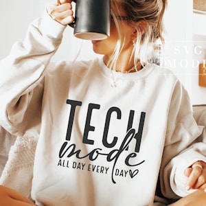 Tech SVG PNG PDF PDF, Tech-Modus-Svg, Tech-Modus den ganzen Tag Alltags-Svg, Tech-Shirt-Svg, Tech-Team-Svg, Technologie-Team-Svg, Technologie-Squad-Svg
