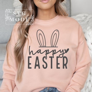 Happy Easter SVG PNG PDF, Easter Vibes Svg, Bunny Svg, Kids Easter Svg, Easter Shirt Svg, Easter Svg, Easter Squad Svg, Easter Bunny Svg imagem 2