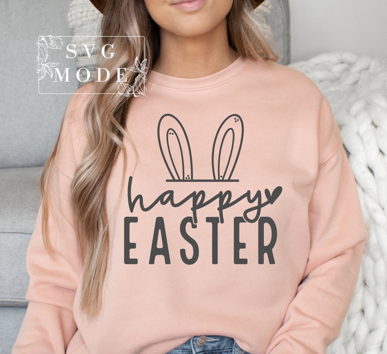 Happy Easter SVG PNG PDF, Easter Vibes Svg, Bunny Svg, Kids Easter Svg, Easter Shirt Svg, Easter Svg, Easter Squad Svg, Easter Bunny Svg imagem 2