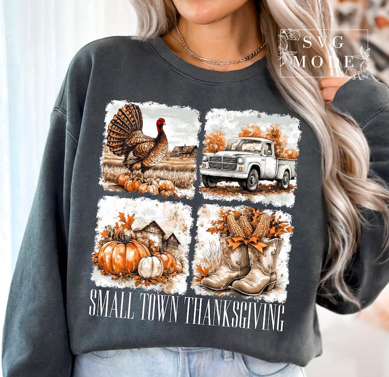 Thanksgiving PNG, Give Thanks Png, Retro Thanksgiving Png, Thankful Grateful Blessed Png, Small Town Thanksgiving Png, Turkey Day Png image 7