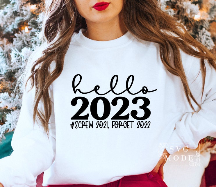 Writing horror text online Hello 2023 Svg SVG PNG PDF Funny New Year Svg Welcome 2023 - Etsy Australia