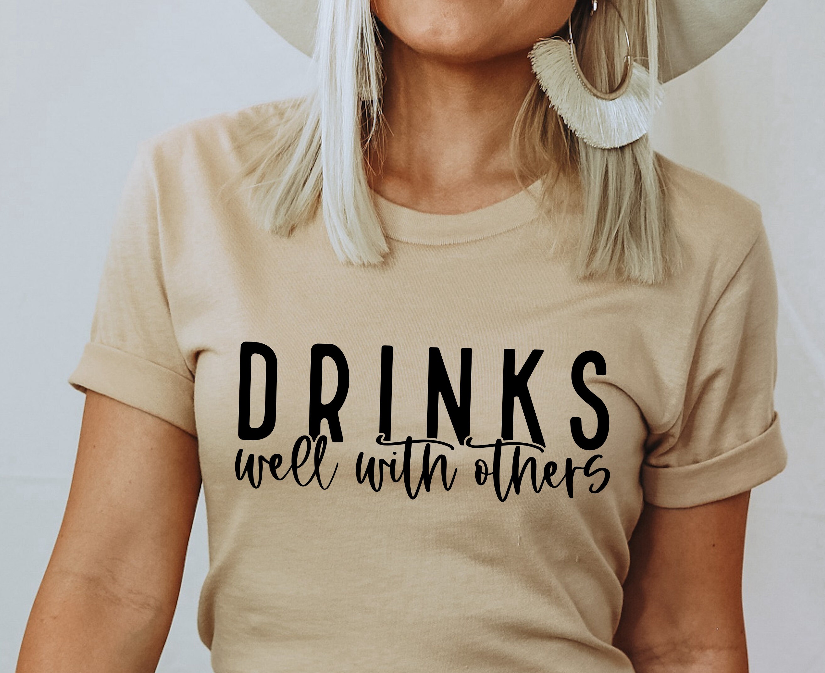 Drinks Well With Others SVG PNG PDF Funny Drinking Svg - Etsy