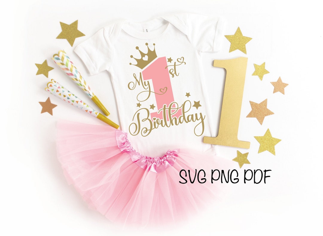 First Birthday SVG PNG PDF 1st Birthday Svg Birthday Svg - Etsy UK