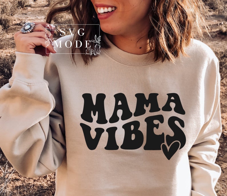 Mama Vibes SVG PNG PDF, Mom Svg, Mom Vintage Svg, Mom Life Svg, Mom Mode Svg, Mother's Day Svg, Mom Shirt Svg, Girl Mama Svg, Boy Mama Svg image 5