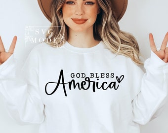 Dios bendiga a América SVG PNG PDF, 4 de julio Svg, América Svg, Patriótico Svg, 4 de julio Svg, 4 de julio Archivos Svg, Día de la Independencia Svg