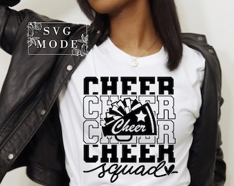 Cheer Squad SVG PNG, Cheerleader Svg, Team Spirit Svg, Cheer Mom Shirt Svg, Cheer Mode Svg, Cheer Life Svg, Cheerleading Svg, Cheer Svg
