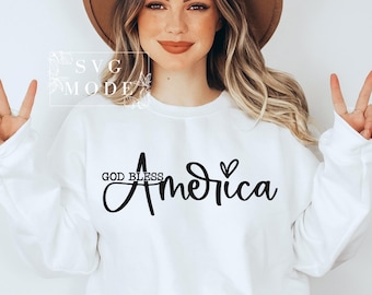 Dios bendiga a América SVG PNG PDF, 4 de julio Svg, América Svg, Patriótico Svg, 4 de julio Svg, 4 de julio Archivos Svg, Día de la Independencia Svg
