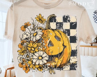 Floral Pumpkin Png, Halloween Png, Spooky Season Png, Floral Fall Pumpkin Png, Fall Pumpkin Sublimation, Thanksgiving Png, Pumpkin Spice Png