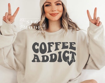 Coffee Addict SVG PNG PDF, Coffee Svg, Iced Coffee Addict Svg, Coffee Lover Svg, koffie helpt Svg, trendy Svg, grappige koffie Svg, Mom Life