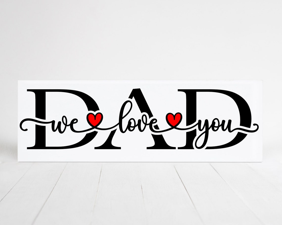 We Love You Dad SVG PNG PDF I Love You Dad Tile World's Etsy