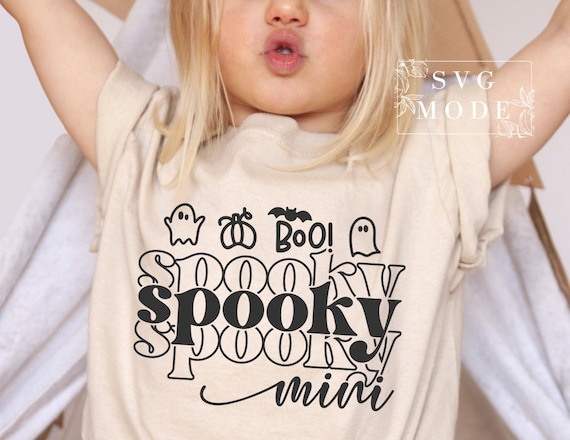 Spooky Mini SVG PNG, Baby Ghost Svg, Toddler Spooky Svg, Kids Spooky Svg, Girls Halloween Shirt, Spooky Vibes Svg, Spooky Little Babe Svg