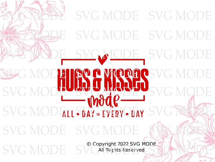 Hugs and Kisses SVG PNG PDF, Xoxo Svg, Heart Svg, Valentines Svg, Love ...