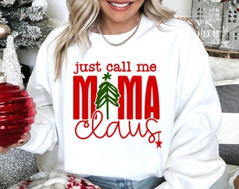 Mama Claus SVG PNG PDF, Merry Mama Svg, Christmas Mom Svg, Christmas Vibes Svg, Christmas Svg, kersttrui Svg, Jolly Mama Svg